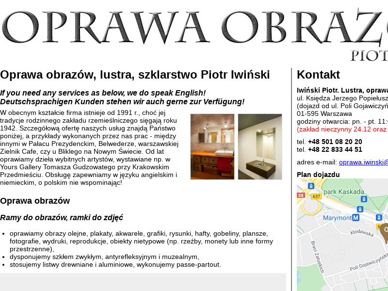 Oprawa obrazów warszawa Kamil Łucznik - oprawaobrazow.waw.pl